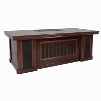 Стол руководителя Мадрид 2222, 2 тумбы в комплекте, Fiorenzo, 2200*1000*760, шпон орех